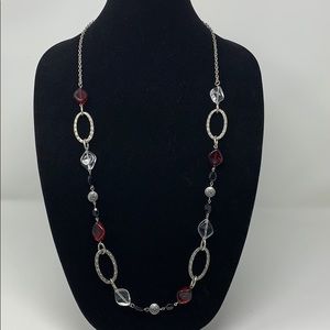 Silver Tone Long Necklace